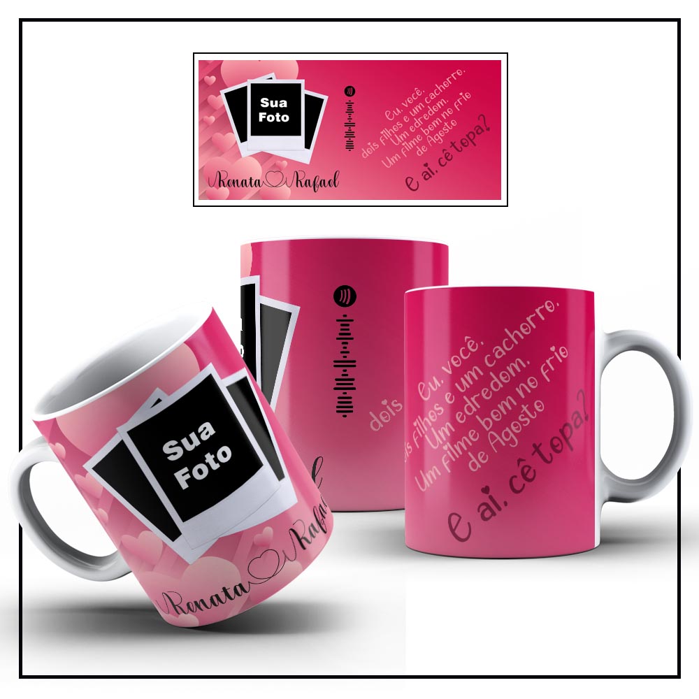 Caneca de Cerâmica Dia dos Namorados Musical - Imagem 4